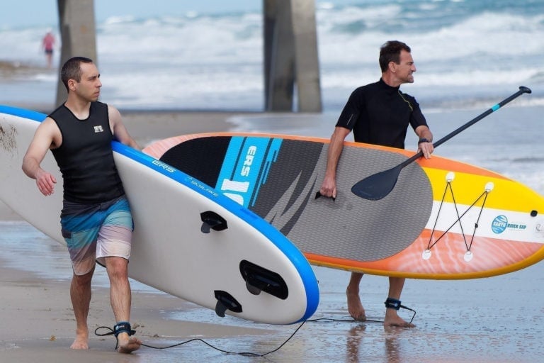 Carrying Earth River SUP 10-7 SKYLAKE BLUE