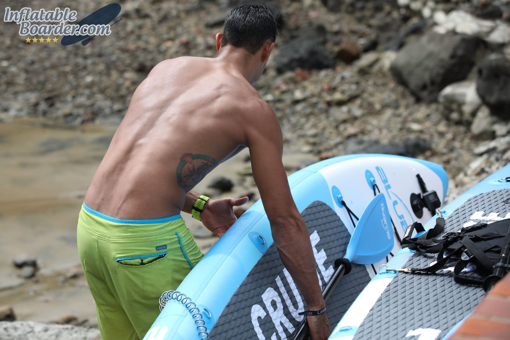 Carrying Bluefin SUP Board