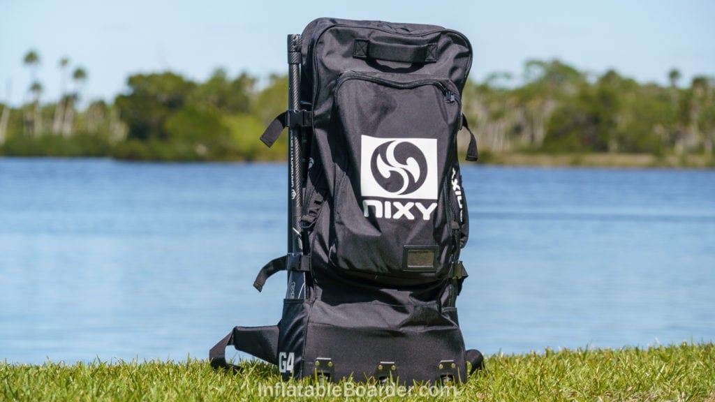 2021 NIXY G4 bag standing up by lake
