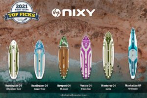 NIXY SUP inflatable paddle boards compared. Includes Huntington G4, Newport G4, Venice G4, Monterey G4, and Manhattan G4.