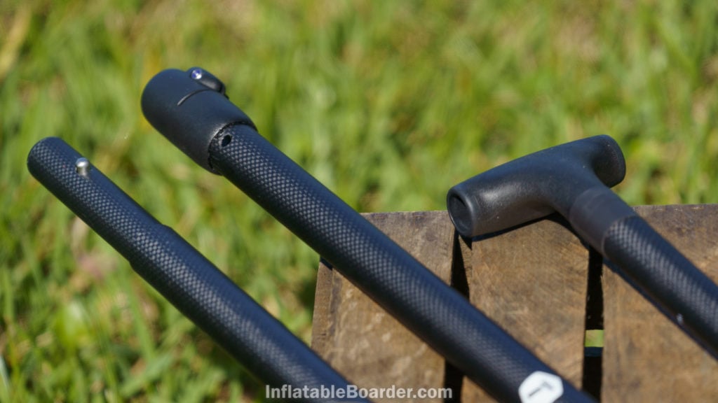 The paddle shaft uses a key pin and compression clamp to prevent twisting.