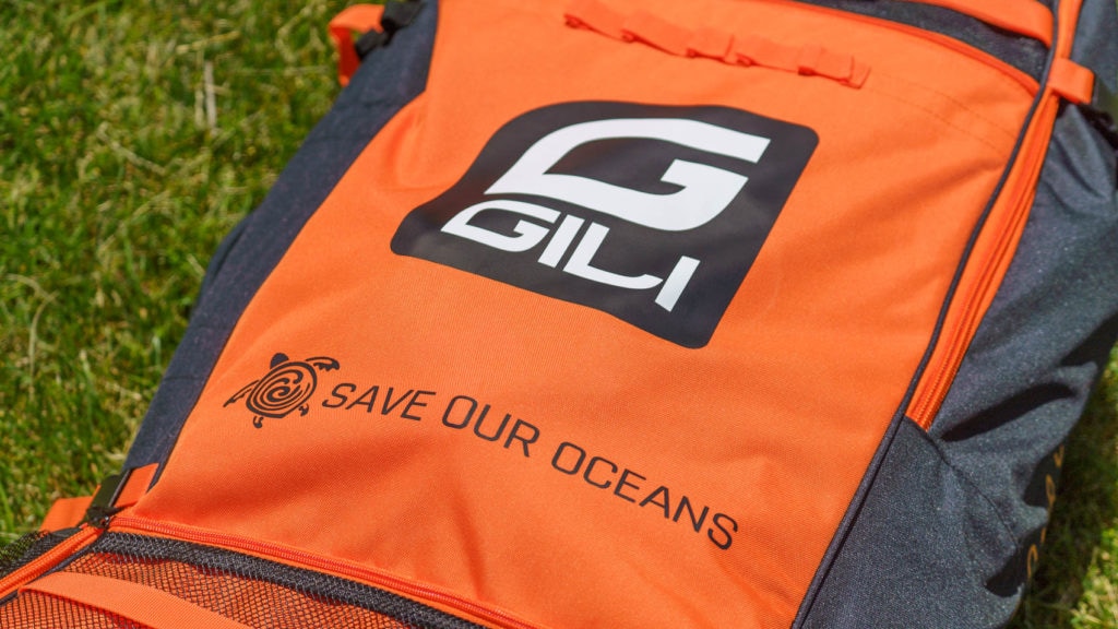 GILI logo and Save Our Oceans text on the front of the bag.