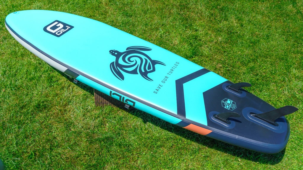 Overview of the rear of the teal GILI board