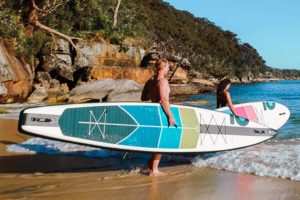 2021 HONU paddle boards released; Carrying Sorrento and Byron on beach