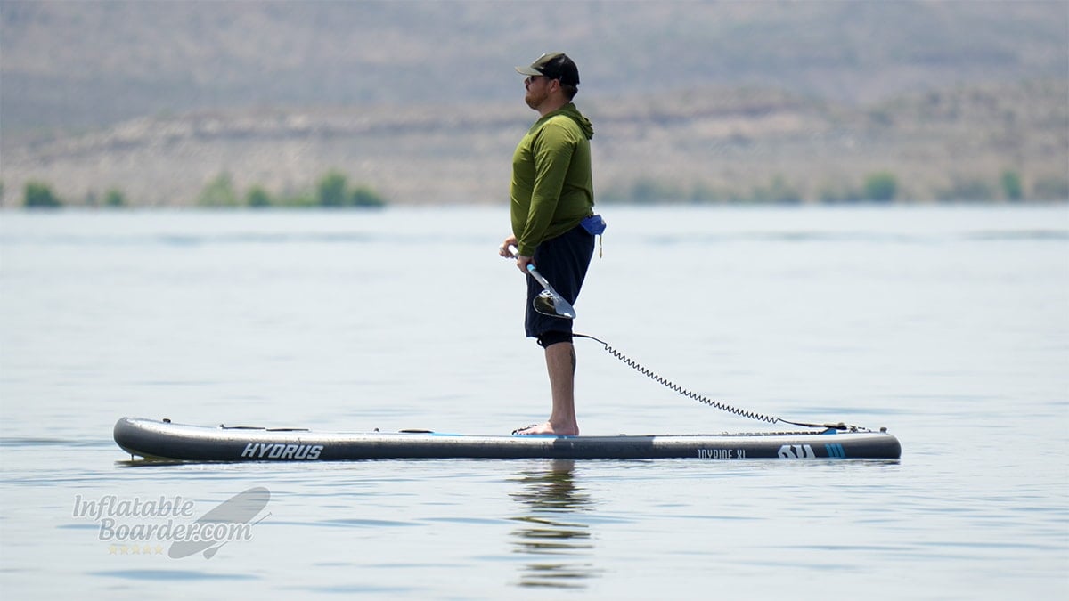 Hydrus Joyride XL rigid while standing and paddling