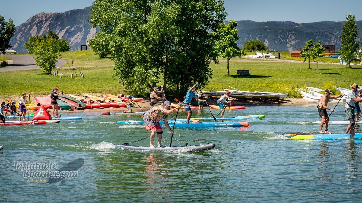 Hydrus Paradise X competes in paddle board racing