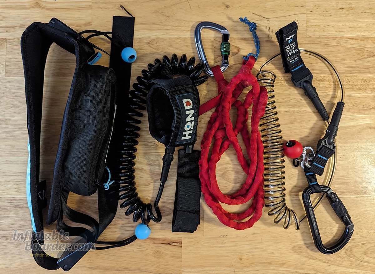 Different types of SUP leashes
