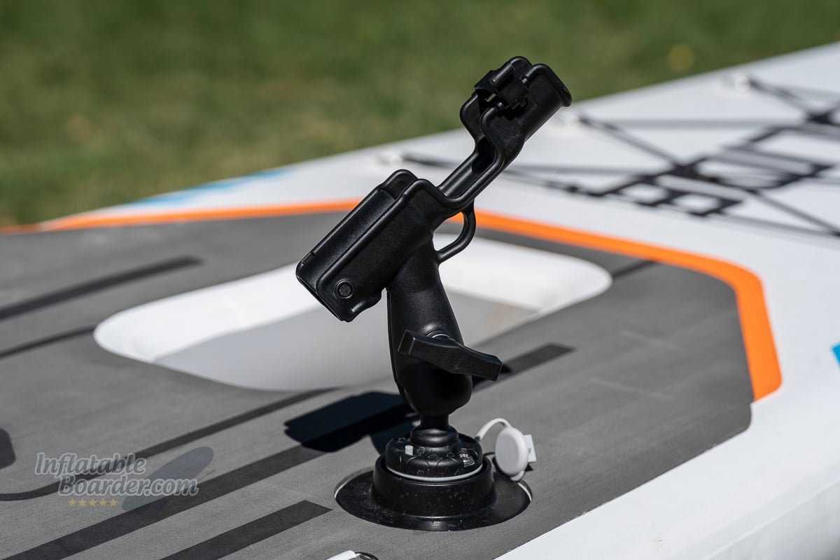 Glide O2 Mako Fishing iSUP Review - rod holder