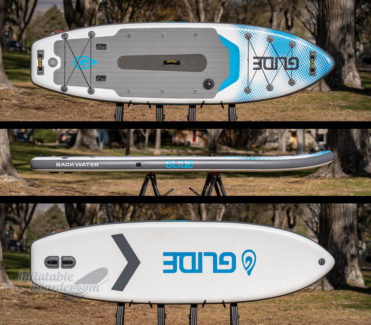 Glide Angler Core Backwater iSUP review - size and shape