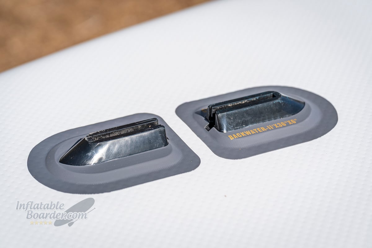 Glide Angler Core Backwater iSUP review - fin box