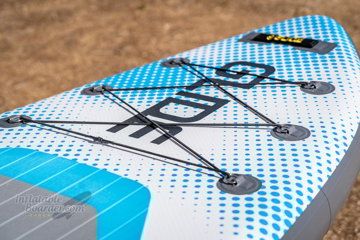 Glide Angler Core Backwater iSUP review - front cargo