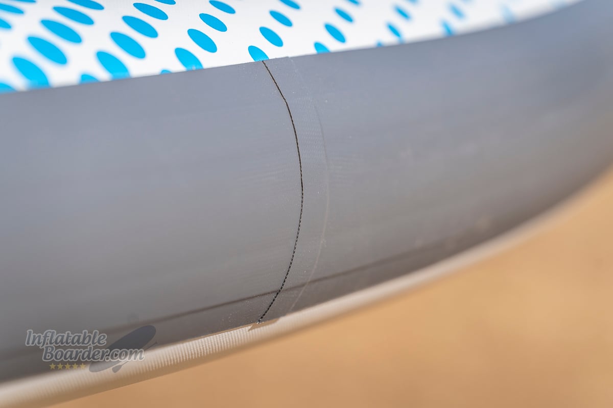 Glide Angler Core Backwater iSUP review - rail