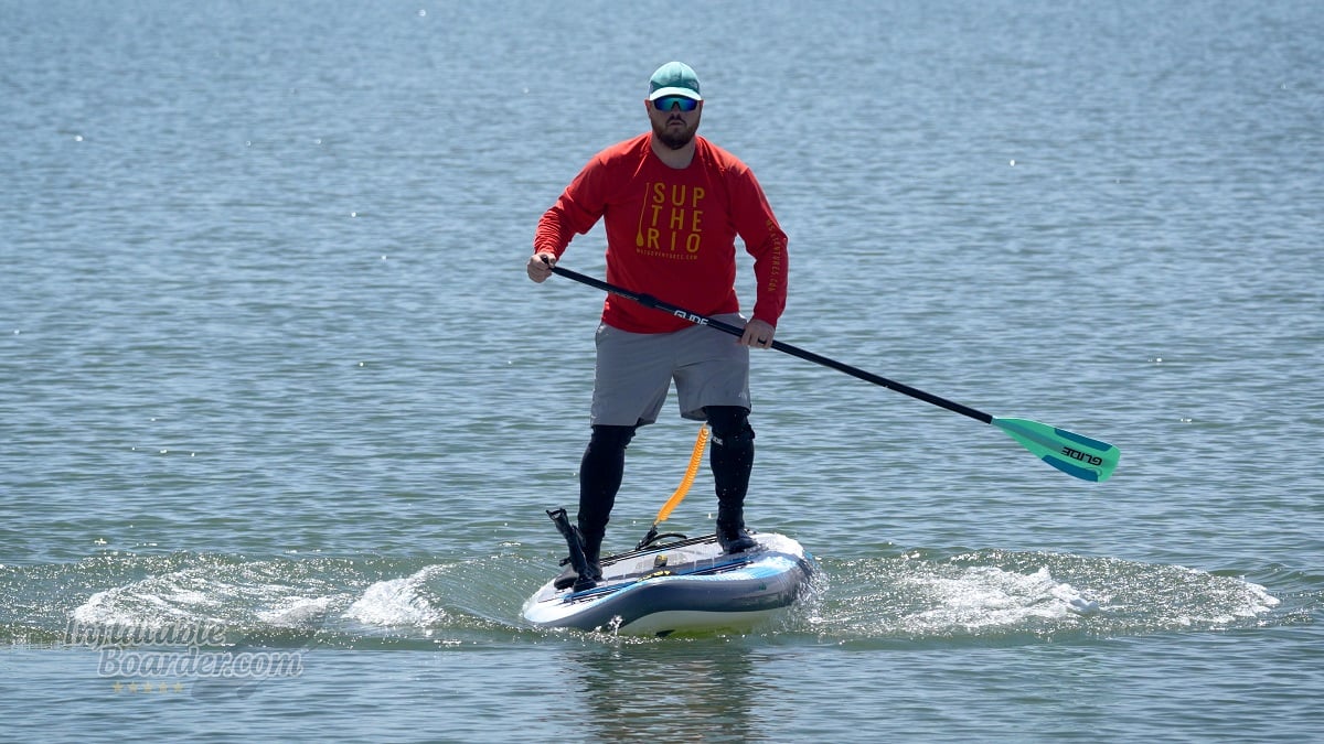Glide Angler Core Backwater iSUP review - rocking