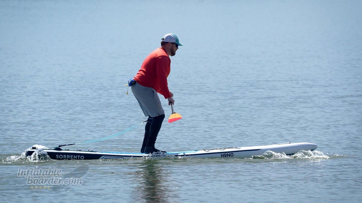 Honu Sorrento 12'6 iSUP review - flex test