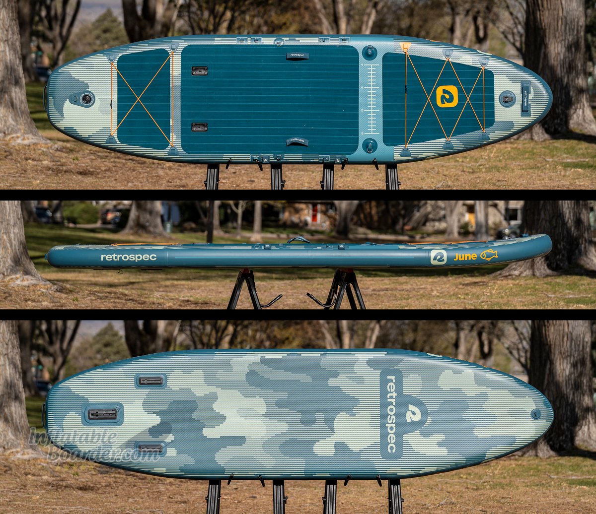 Retrospec June Fishing iSUP review - size and shape