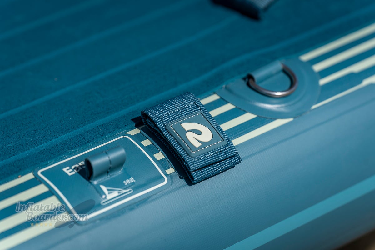 Retrospec June Fishing iSUP review - paddle holder and easy link tab