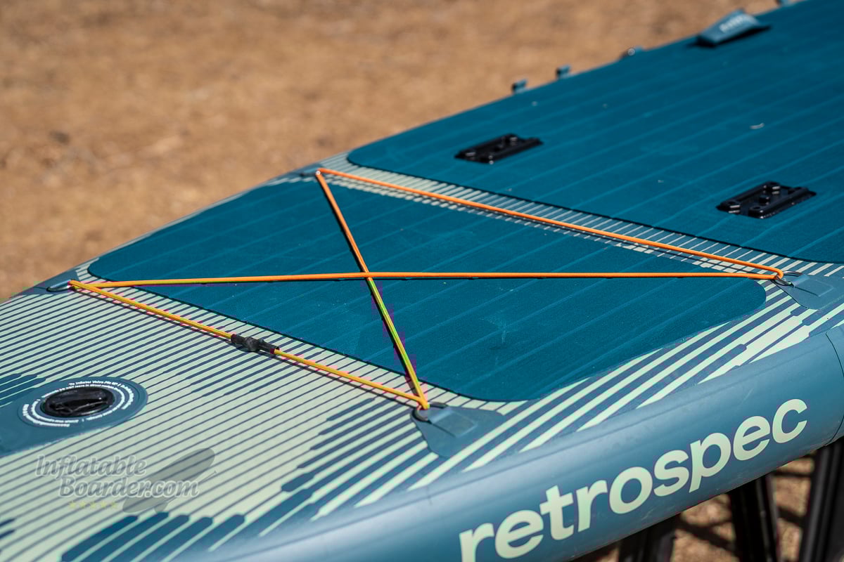 Retrospec June Fishing iSUP review - rear cargo