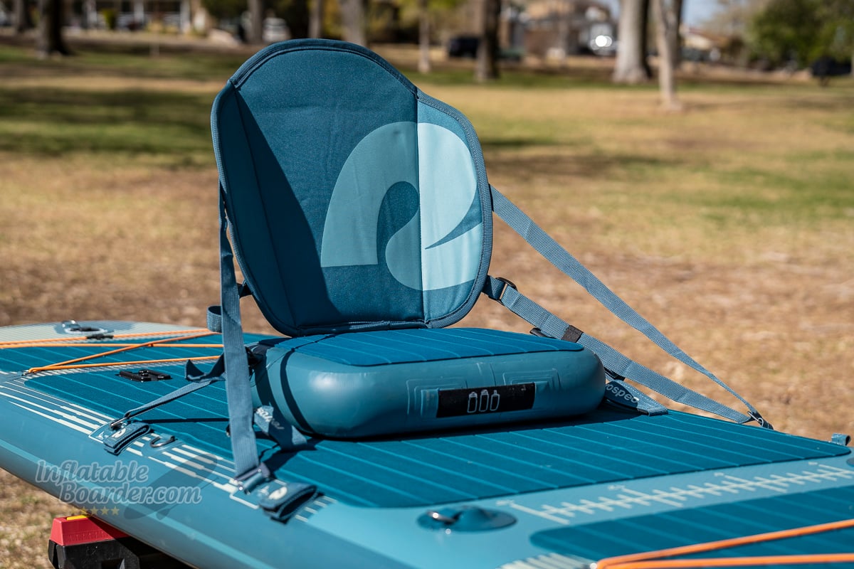 Retrospec June Fishing iSUP review - kayak seat