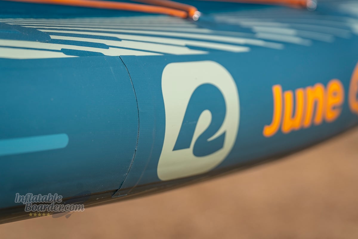 Retrospec June Fishing iSUP review - rail construction
