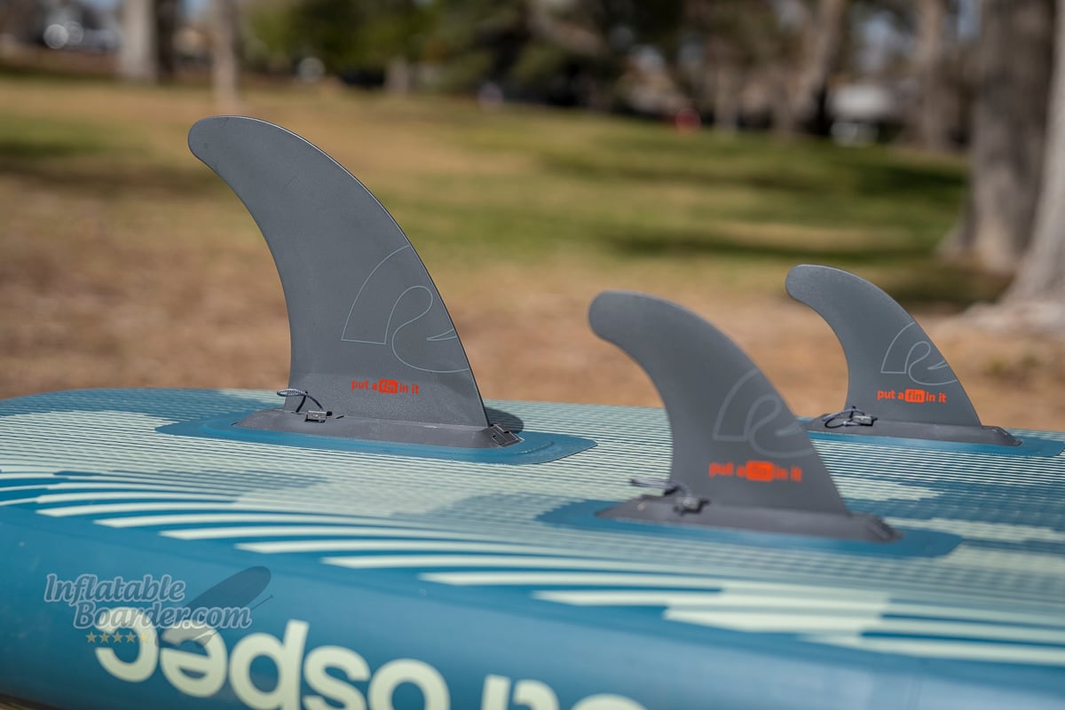 Retrospec June Fishing iSUP review - fins