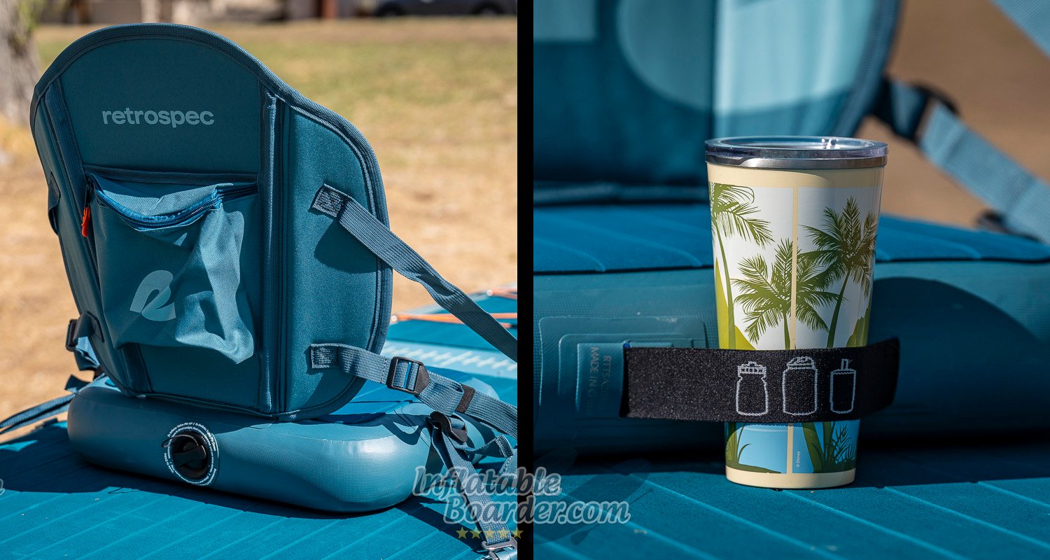 Retrospec June Fishing iSUP review - kayak seat storage