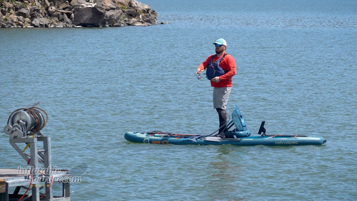 Retrospec June Fishing iSUP Review - fishing
