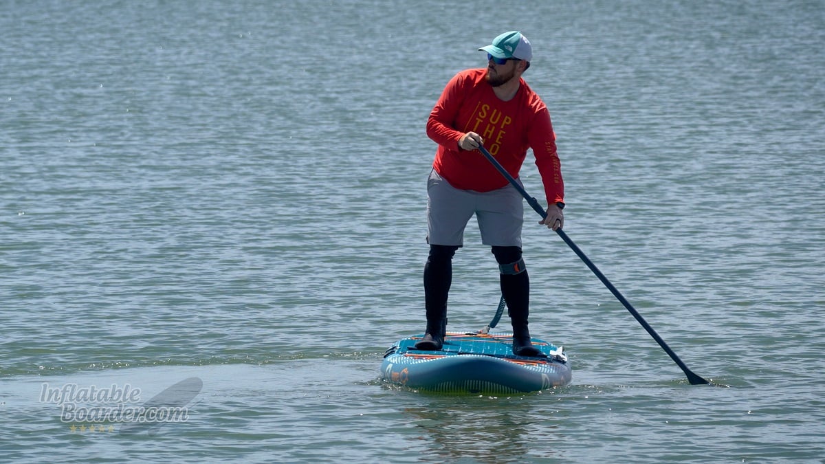 Retrospec June Fishing iSUP review - turning