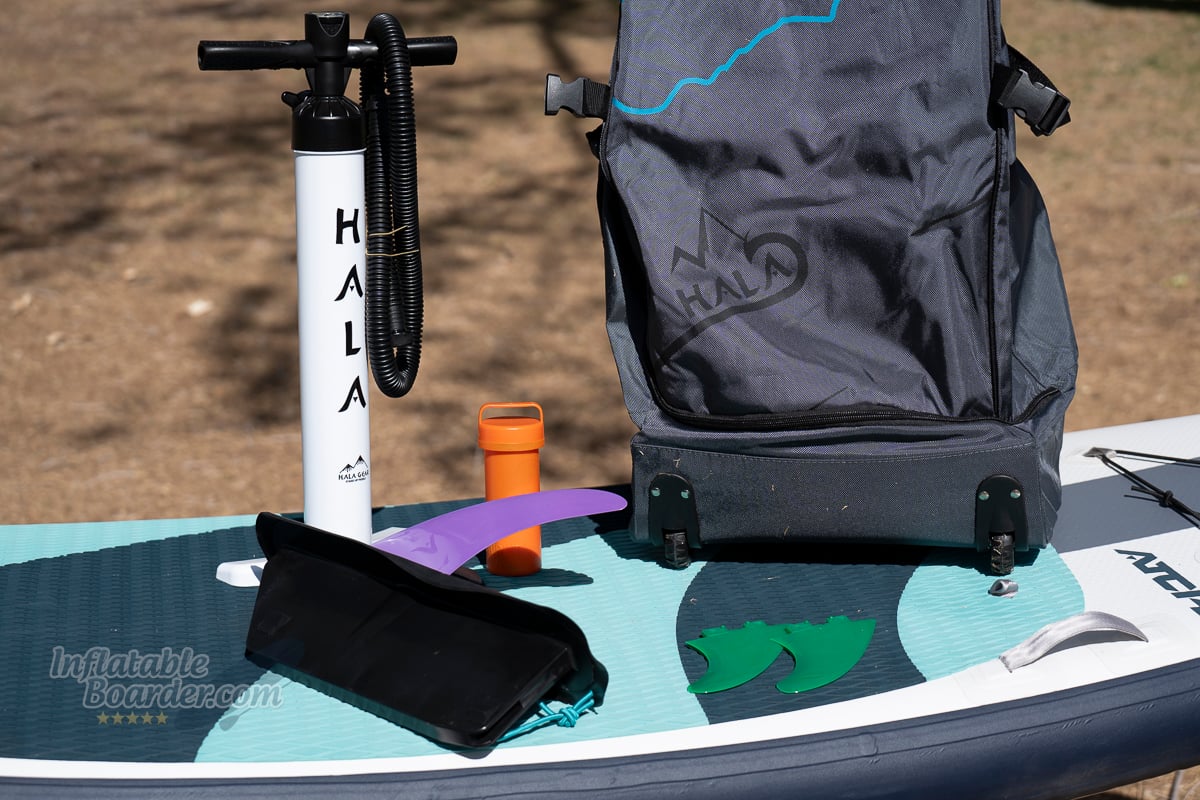 Hala Atcha 96 Whitewater SUP Review - basic kit