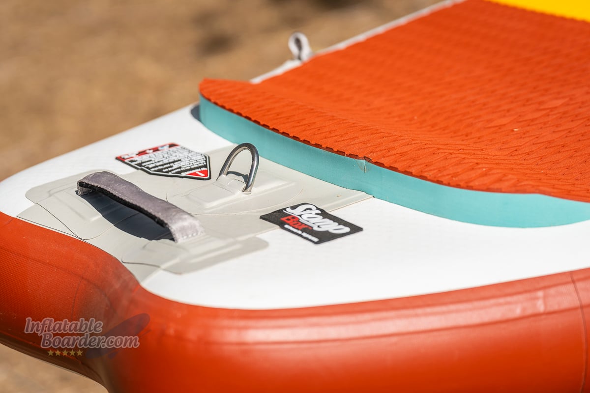 Hala Radito whitewater iSUP review - kick pad