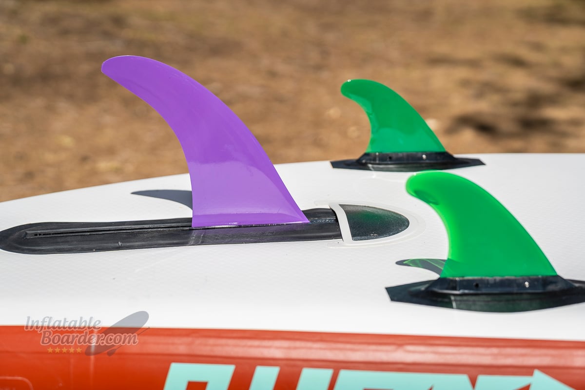 Hala Radito whitewater iSUP review - fins