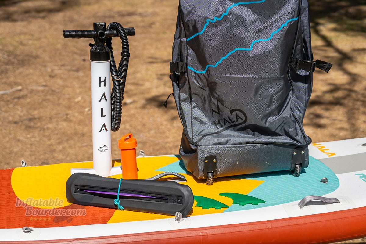 Hala Radito whitewater iSUP review - kit
