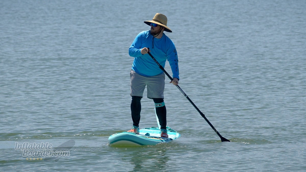 Thurso Waterwalker 126 iSUP Review - turning